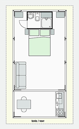 SAFARI LODGE Deluxe ve Lobı 24 m2 + 8 m2